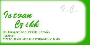 istvan czikk business card